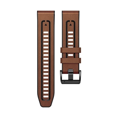 Correa de reloj de cuero para Garmin Fenix 7 Pro/7X Brown 22 mm