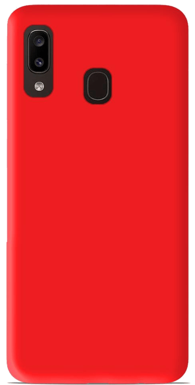 Coque silicone unie compatible Mat Rouge Samsung Galaxy A20 Galaxy A30