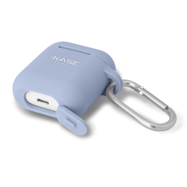 (O)Apple AirPods suave carcasa de gel de silicona, Azul lila