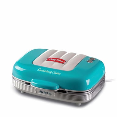 Ariete 1972 2 gauffre(s) 700 W Bleu, Argent