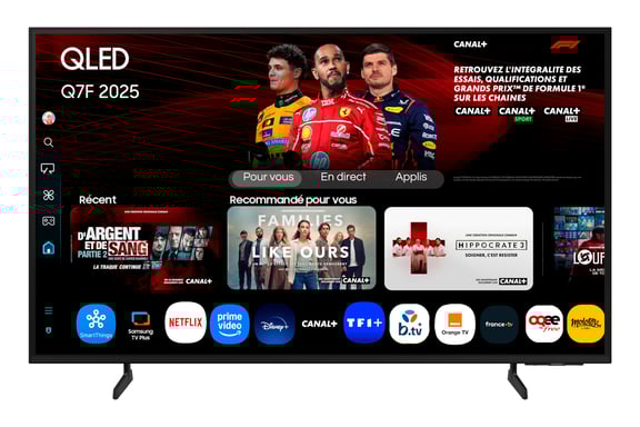 Samsung TV AI QLED 65'' Q7F 2025, 4K, Quantum Dots