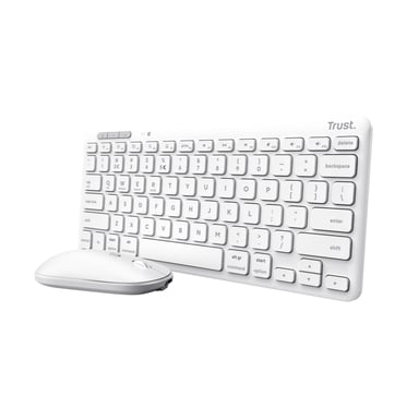 Trust Lyra Wireless RF + Bluetooth QWERTY Mouse Keyboard Italiano Bianco