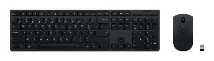 Lenovo 4X31K03961 clavier Souris incluse RF sans fil + Bluetooth Portuguais Gris
