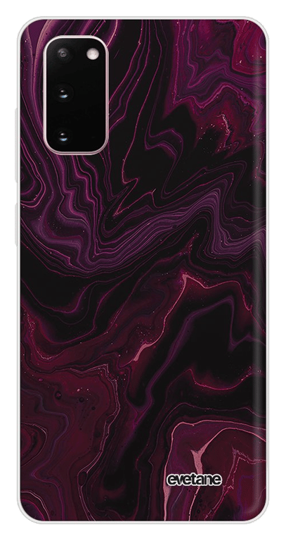 Evetane Coque Samsung Galaxy S20 360 intégrale transparente Motif Mercure Bordeaux Tendance