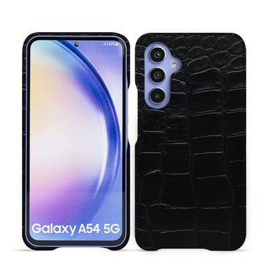 Coque cuir Samsung Galaxy A54 -  - Noir - Cuir Abaca