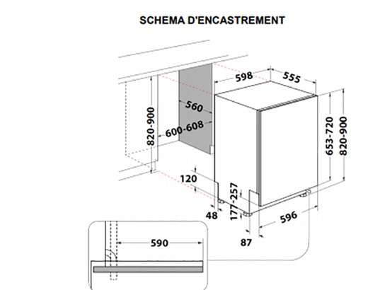 WHIRLPOOL Lave vaisselle 43 dB 14 couverts Tout intégrable WKCIO3T133PFE - vue 8