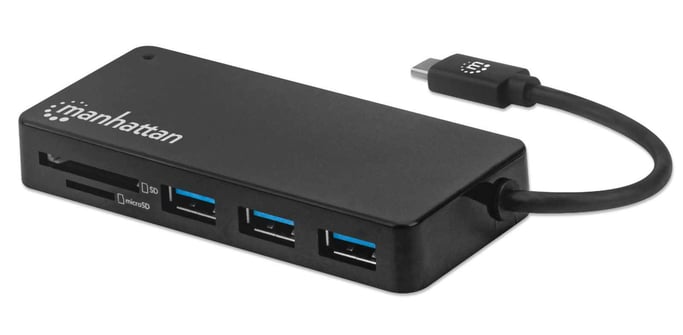 Manhattan 164948 base para portátil y replicador de puertos USB 2.0 Type-C Negro
