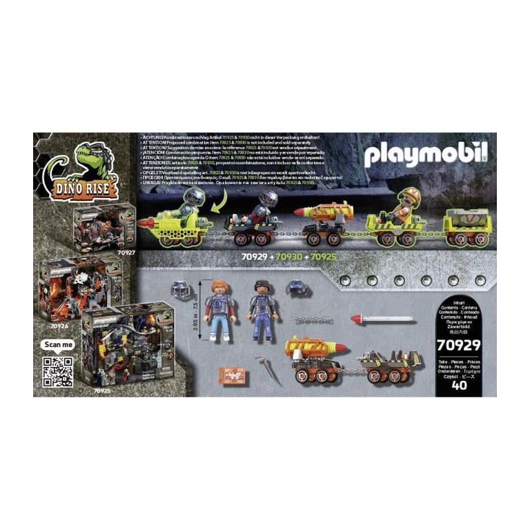 PLAYMOBIL - 70929 - Vehicule de tir pour Dino Mine - Neuf