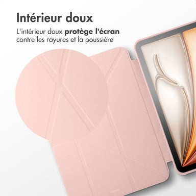 imoshion Coque tablette Origami pour Apple iPad 11 (2025) 11 pouces A16 / iPad 10 (2022) 10.9 pouces - Rose
