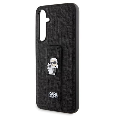 Custodia Karl Lagerfeld Gripstand Saffiano per Galaxy S23 FE, nera