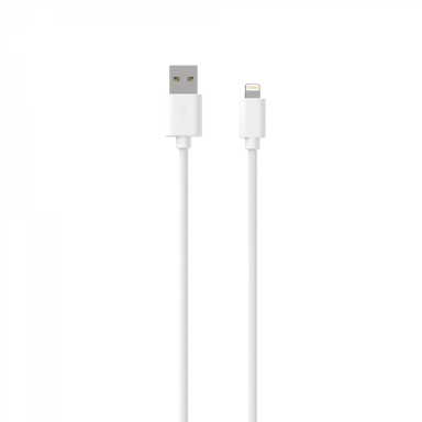 Câble iPhone / Galaxy / Google - USB vers Lightning 2.4A - 1,5 mètres - Collection POP - Blanc
