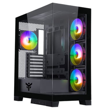 CASE ITEK SHOWBUI 45B - GAMING TOWER ATX 4x12cm ARGB fan 2xUSB3 TYPE-CSYDE & FRONT PANEL TEMP GLASS - ITGCASB45B
