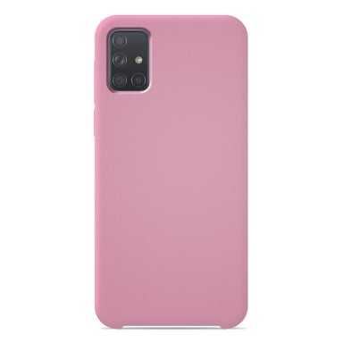 Coque silicone unie Soft Touch Rose compatible Samsung Galaxy A71 5G