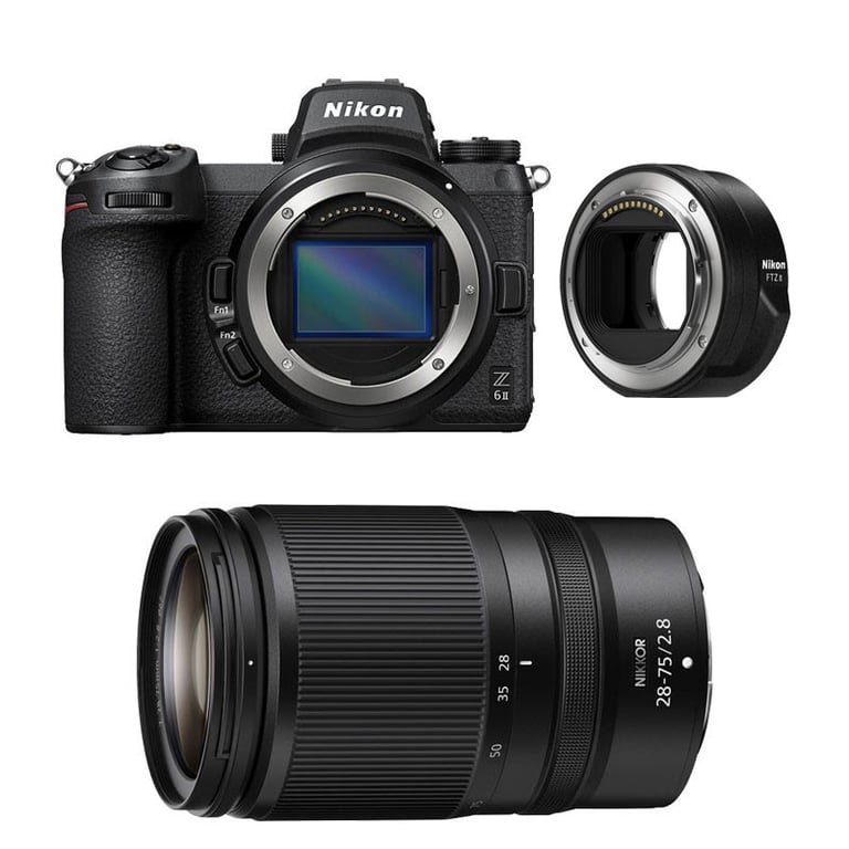 Appareil Photo Hybride Nikon Z6 II + Objectif Z 28-75mm f/2.8 + FTZ II Adaptateur – 24.5 Mpixels
