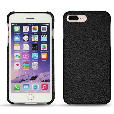 Apple iPhone 7 Plus Funda de piel - Tapa trasera - Negro - Piel granulada