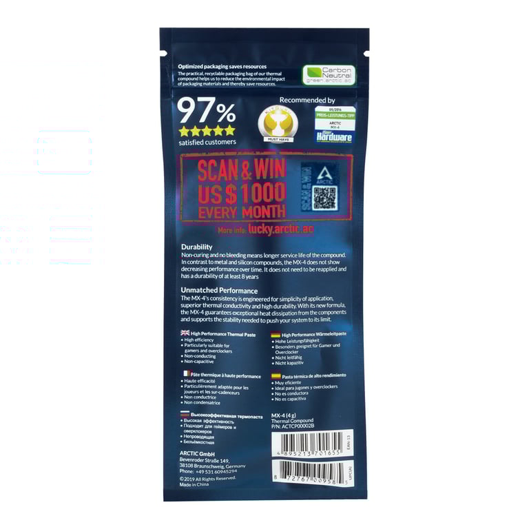 Arctic MX 4 2019 4 grammes - vue 3