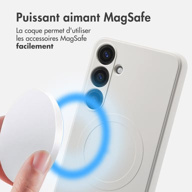 imoshion Coque Couleur avec MagSafe pour Samsung Galaxy S24 Plus - Beige