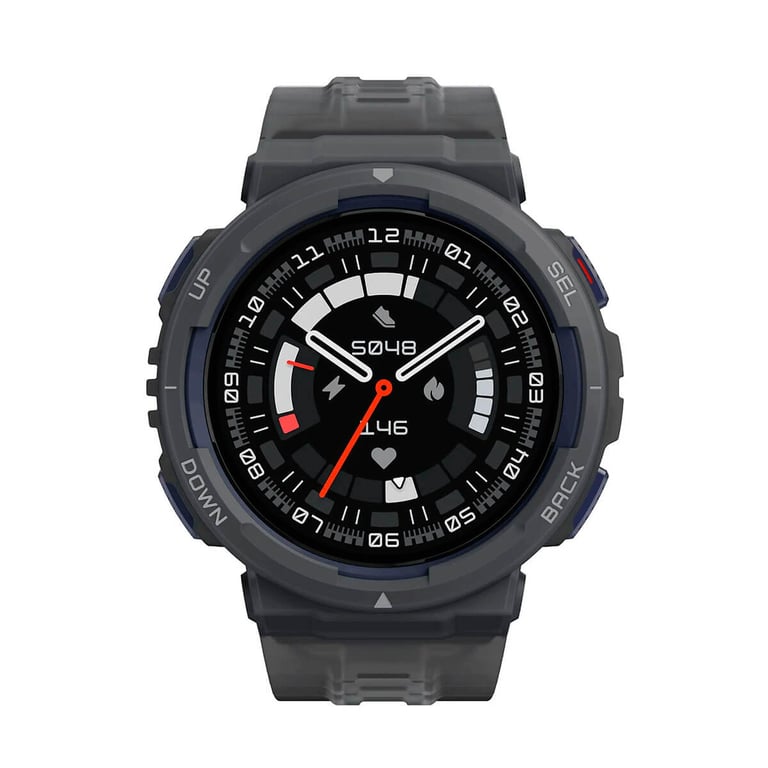 Amazfit ACTIVE EDGE GPS (satellite), Boitier de 46 mm avec bracelet, Noir - Neuf