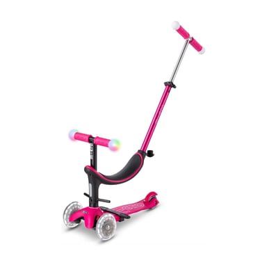 Porteur 3en1 Magic LED Deluxe - Framboise, Évolutif et Ergonomique