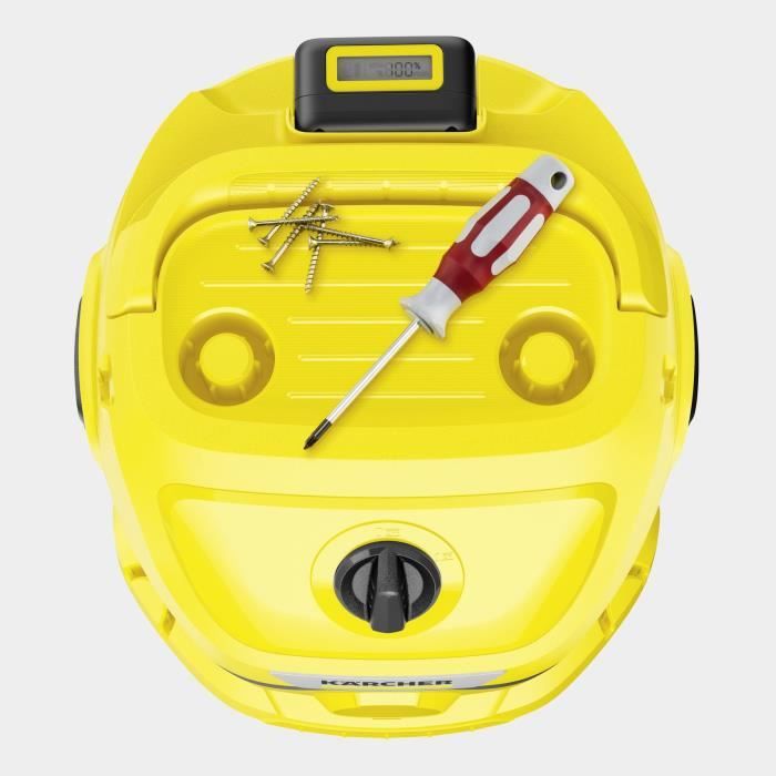 Aspirateur eau et poussieres sans fil WD 2-18 V-12/18 (sans batterie) KARCHER - Neuf