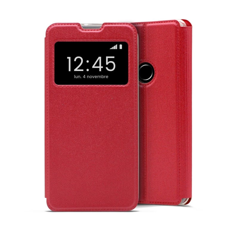 Etui Folio compatible Rouge Huawei Y5 2019