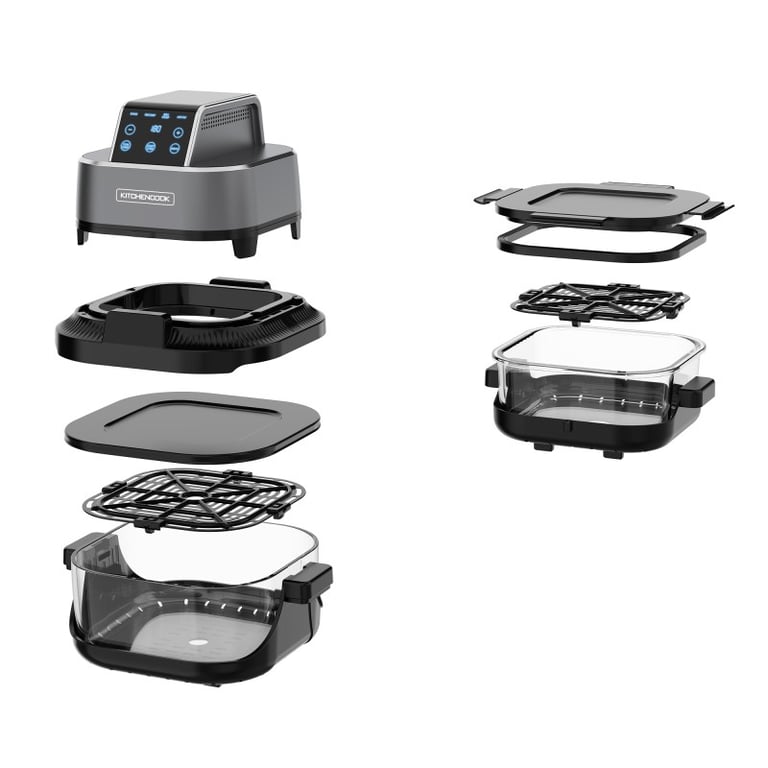 Kitchencook Crispx Friteuse à Air Panoramique 2 Récipients En Verre 4 Programmes - vue 4