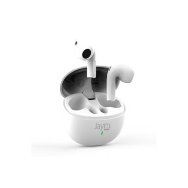 Jaym - Ecouteurs True Wireless Bluetooth 5.0 Blancs Avec Micro, Commandes Tactiles Et Appairage Automatique