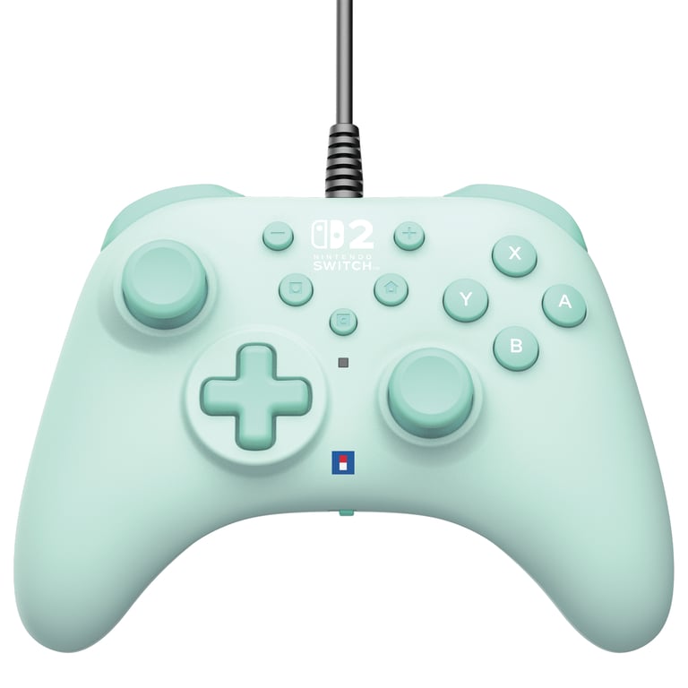Hori Manette filaire HORIPAD Turbo (Cozy Green) pour Nintendo Switch 2 – Sous licence officielle Nintendo - Neuf