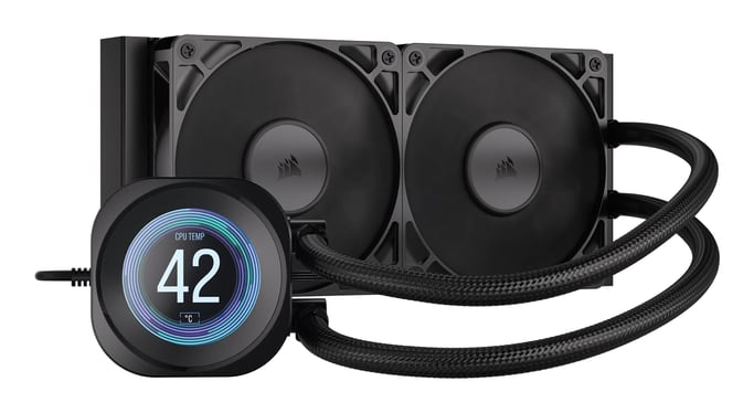 Corsair Nautilus 240 RS LCD Procesador Sistema de refrigeración líquida todo en uno 12 cm Negro 1 pieza(s)