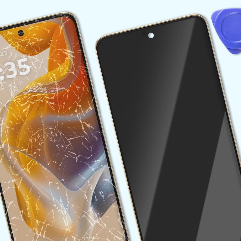 Écran pour Motorola Edge 50 Neo LCD + Vitre Tactile + Châssis Original Dorée Neuf - vue 2