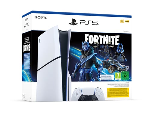 Pack PS5 Slim & Fortnite Cobalt Star - Console de Jeux Playstation 5 Slim (Standard) 1 To, Blanc