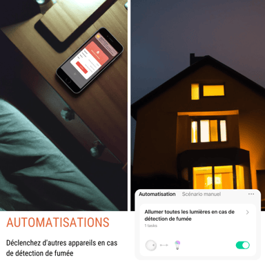 Rivelatore di fumo connesso Konyks FireSafe 2 Wi-Fi + BT - Bianco - Fotoelettrico - Durata della batteria 5 anni