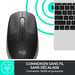 Mouse senza fili Logitech M190 a grandezza naturale