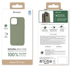 Muvit For Change Coque Bambootek Moss: Apple Iphone 12/12 Pro