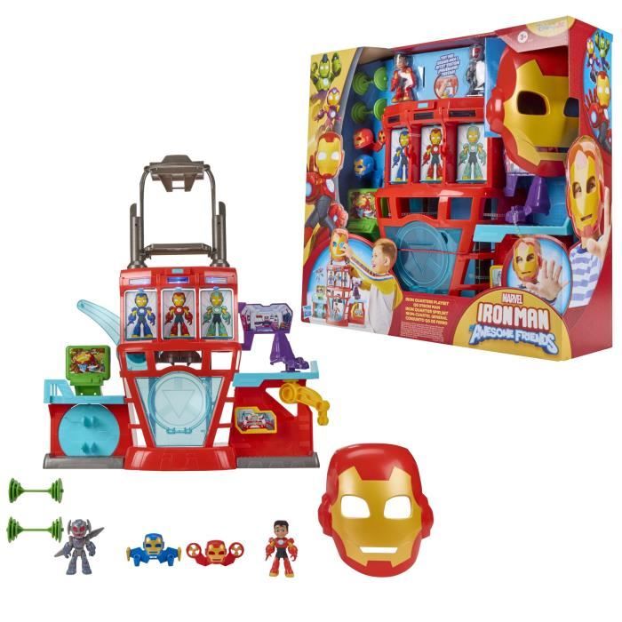 QG d'Iron Man, coffret électronique pour enfant, Marvel Iron Man and his Awesome Friends, des 4 ans - Neuf