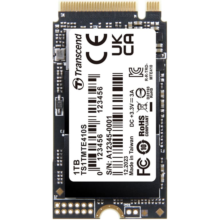 TRANSCEND Modèle du produit : .2 2242 PCIe Gen4x4 NVMe 3D TLC DRAM less Neuf