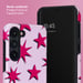 Selencia Coque arrière Vivid pour Samsung Galaxy S23 - Stars Rubine Red Light Pink