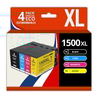 123CONSUMMABLES - PGI-1500XL - Cartuchos de tinta compatibles con Canon PGI-1500XL PGI-1500 para Maxify MB2350 MB2050 MB2300 MB2000 MB2150 MB2755 MB2155 MB2750