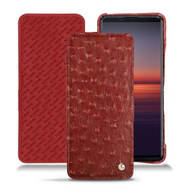 Housse cuir Sony Xperia 5 II -  - Rouge - Cuir Abaca