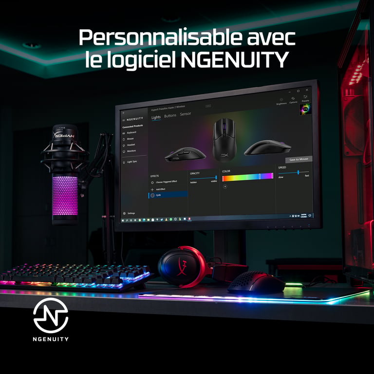 HyperX Pulsefire Haste 2 - Souris sans fil gaming (blanc) - Neuf