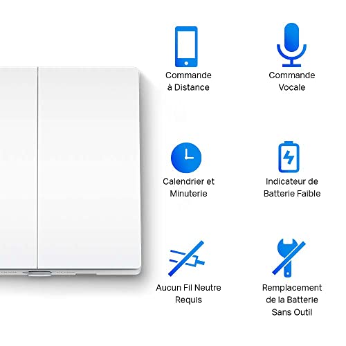 Interrupteur intelligent double encastré Tp Link Tapo S220 Neuf - vue 3