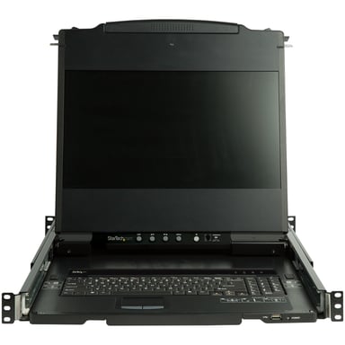 StarTech.com Console KVM a doppio binario HD 1080p - Switch/Console KVM HD VGA a porta singola - Monitor LCD/console a rack - Cassetto per rack server