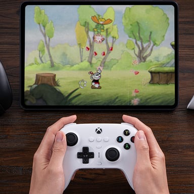 8Bitdo Ultimate 3-mode Blanco Bluetooth/USB Gamepad Analógico/Digital Android, Xbox, iOS