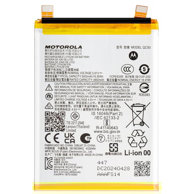 Batterie interne pour Motorola Edge 50 Fusion 5000mAh QC50 Original Blanc