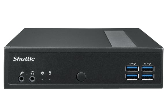 Shuttle XPC Slim PC System DL3000EP - Intel N100 - Win10 IoT - 8 GB RAM - 128 GB SSD M.2 (NVME) - LAN 2x (2x 2,5 Gbit) - 2xcom - 1xhdmi - 1x VGA - Fanless - 24/7 Operazioni continue (DL3000EP)