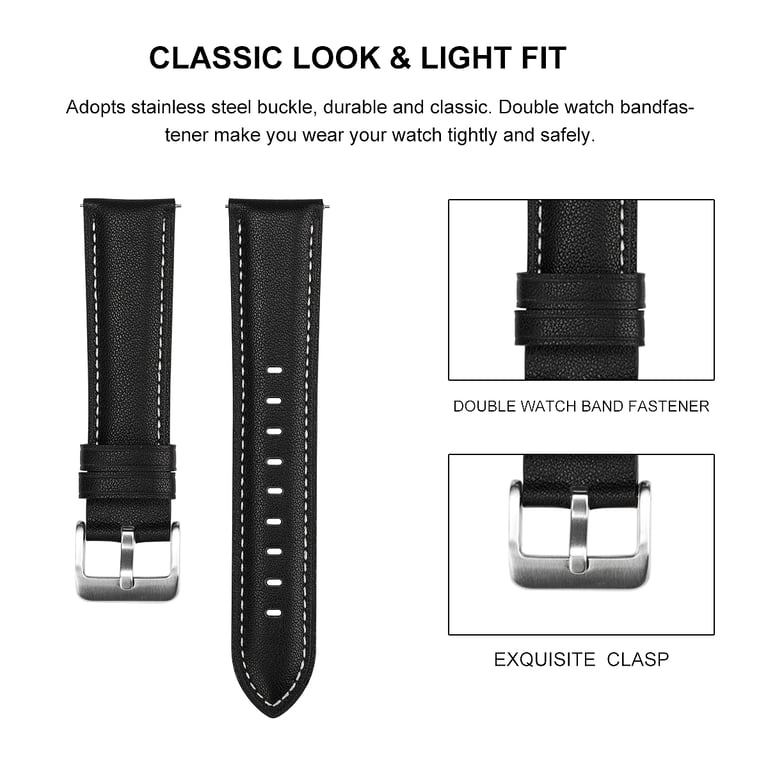 Bracelet en cuir pour Samsung Galaxy Watch 3 41 mm Neuf - vue 3