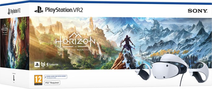 Sony PlayStation VR2 Horizon Call of the Mountain Bundle Pantalla con montura para sujetar en la cabeza 560 g Negro, Blanco