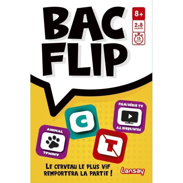 Jeu de société - LANSAT - BAC FLIP - Des 8 ans - Neuf