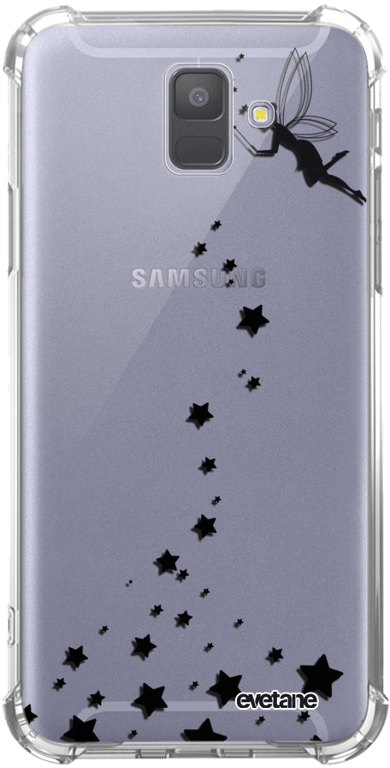 Evetane Coque Samsung Galaxy A6 2018 anti-choc souple angles renforcés transparente Motif Fée