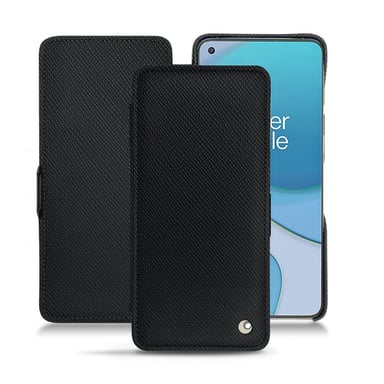 Funda de piel OnePlus 8T - Solapa horizontal - Negro - Piel saffiano